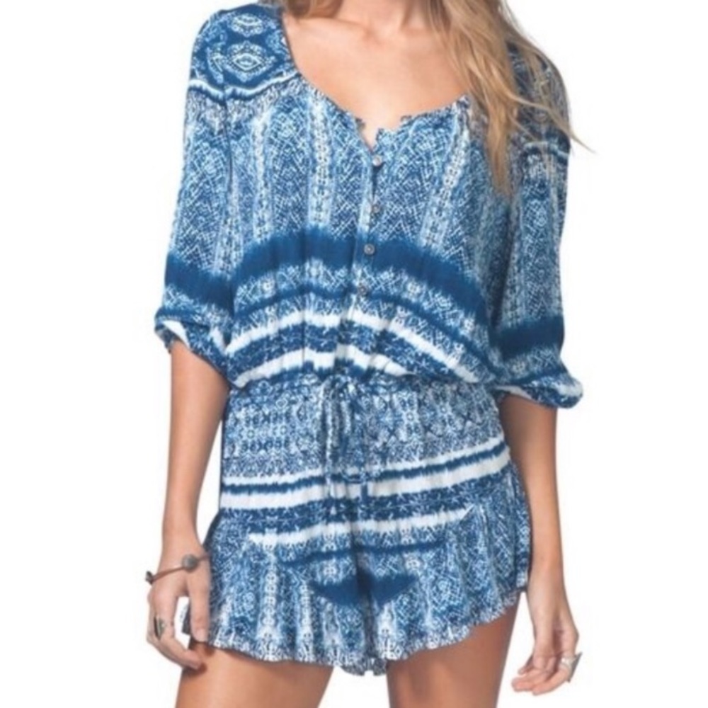 Rip Curl Blue and White Jumpsuit